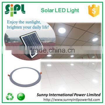 New Style 15 Watt Portable Solar Panel Powered Led Panel Lamp Ceiling Light photo-2