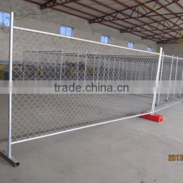 Galvanized chain link temporary fence