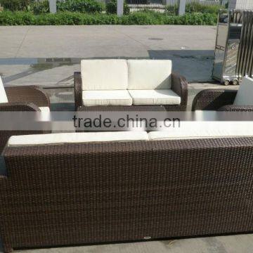 New Design Outdoor Rattan Furniture Patio Brown Sofa Set photo-5