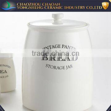 Ceramic Round White Kitchen Food Canisters Whplesale photo-2