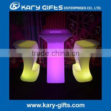 Portable Cocktail Table With Ice Bucket Led Outdoor Furniture Bar Table