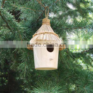 Environmental-friendly Unfinished Homemade Wooden Bird House photo-4