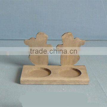 Cheap Unfinished Decorative Craft Wooden Candle Holder Craved photo-4