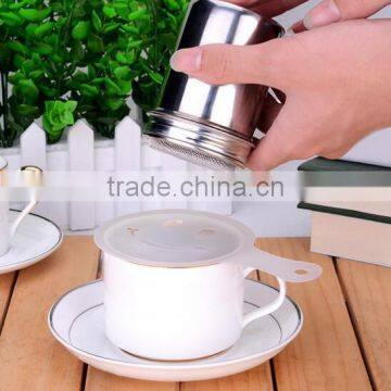 CY182 Stainless Steel Powder Sieve Spray Powder Sugar Sieve Cans Tube With Plastic Cap Barrel Powder Sieve