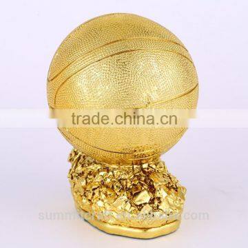 Custom Resin Shinny Golden Basketball Trophy photo-3