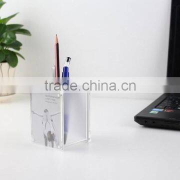 Acrylic square pen holdler/ trasparent holder in office/acrylic procucts