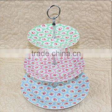 ceramic 3-layer cake plate