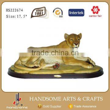 10.5 Inch Resin Craft Animal Decoration Lion Statues for Sale photo-5