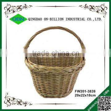 Handled Woven Custom Colored Wicker Removable Bicycle Basket photo-2