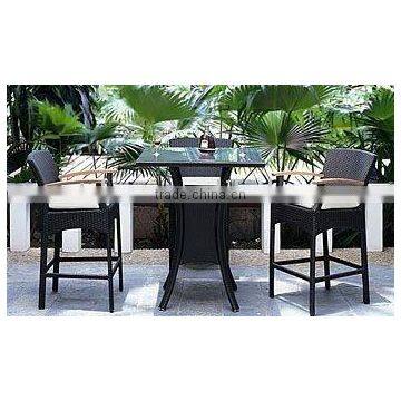 stylish rattan bar table and chair