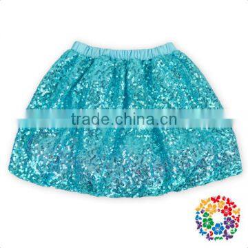 Hot Sale Birthday Outfit Blue/silver/gold Glitter Sequin Short Skirts photo-3