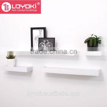 New design 4 pcs MDF Wood remove floating shelf