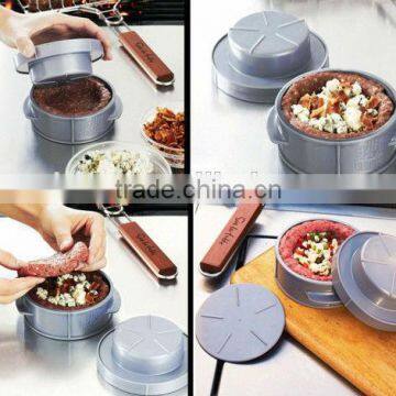 FDA & LFGB Approved Hamburger Press,Plastic Hamburger Press BPA Free,Manual Hamburg Patty Maker photo-5