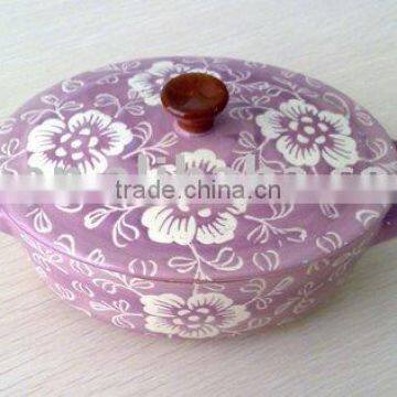 New design handpainted mini oval casserole