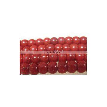 6-7mm natural red coral beads