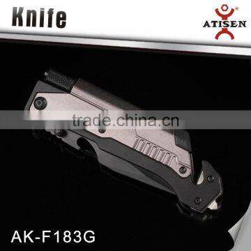 Top Quality Tactical Folding Knife 3Cr13+Aluminium Camping Knife With LED Car Glass Breaker Belt Cutter Fire Start Tools photo-4