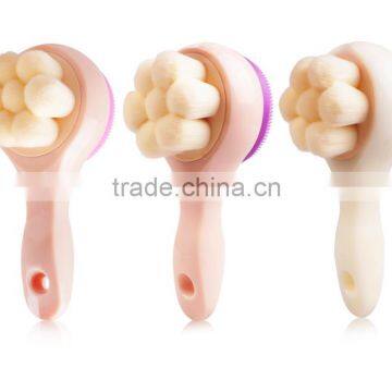 2015 hot sale facial cleansing brush with handle