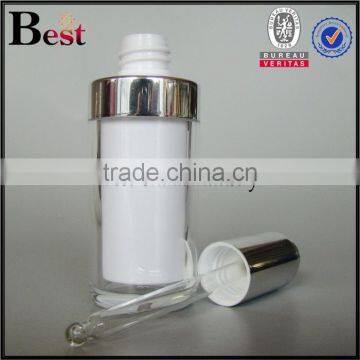 Acrylic Cosmetic Dropper Bottle 30ml 50ml 15ml Acrylic Serum Dropper Bottle Double Wall Plastic Lotion Bottle photo-2