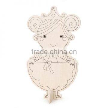 Color-in Wood Figure for Kids