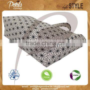 Canvas Tote Bag With Japanese Culture Floral Print photo-3