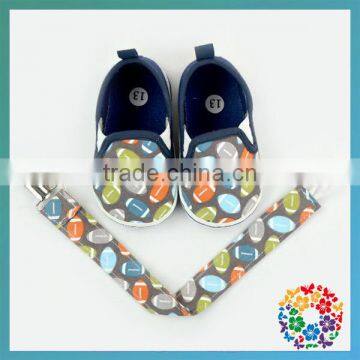 Comfortable Navy Sole Baby Shoe/Infant Newborn Shoes With Pacifier Clip/First Walker Shoes For Toddlers photo-5