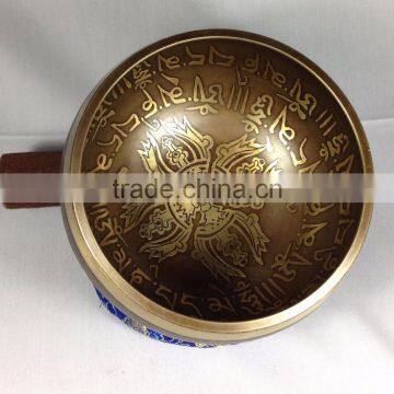 High Quality Tibetan Mantra Carved Kasha Special Meditation Singing Bowls photo-2