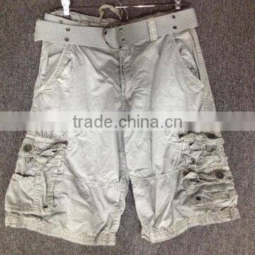 2014 Fashion summer Men's custom wholesale cargo shorts with belt ,wash pants, in China