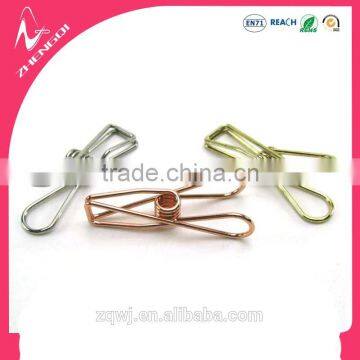 32mm 55mm 70mm rose golden silver copper colors longtail wire folder binder clips for creative practical stationery supplies