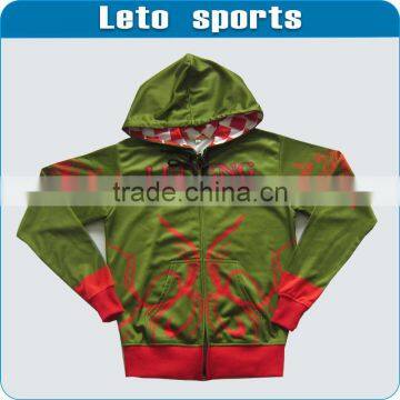 China manufacture custom dry fit hoodies with full zipper