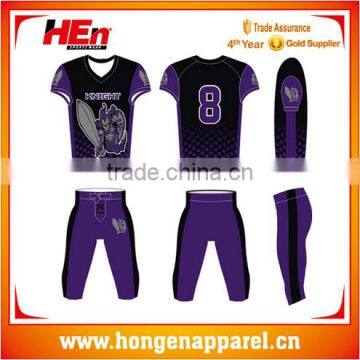 Bulk sale sublimation blank american football jersey professional training teamwear /custom american football uniforms