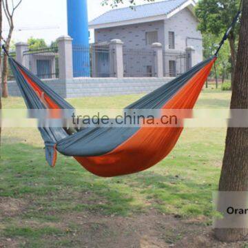 Amazon Wholesale High quality Colorful double Portable 210T Nylon Taffeta Camping Hammock