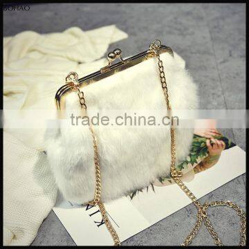 Charming Ladies Handbag Pretty Single Shoulder Fur Bag