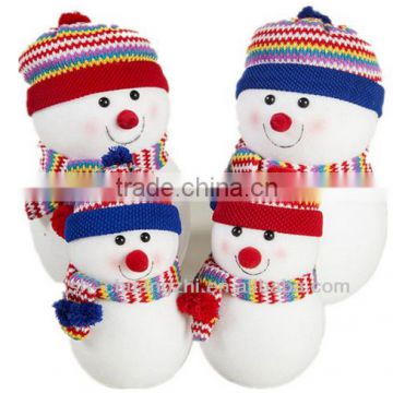 christmas small gift snowman with hat knitting material snowman doll