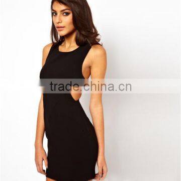 GZY sexy women black fit and slim baby dress