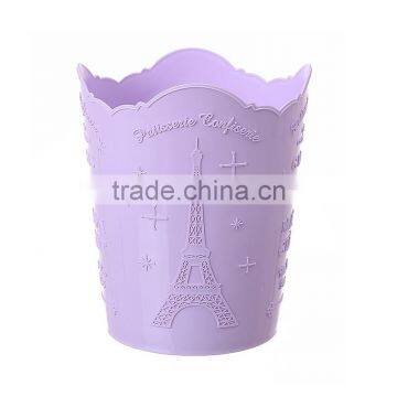 Kitchen Garbage Open Top Round Plastic Trash Can photo-5