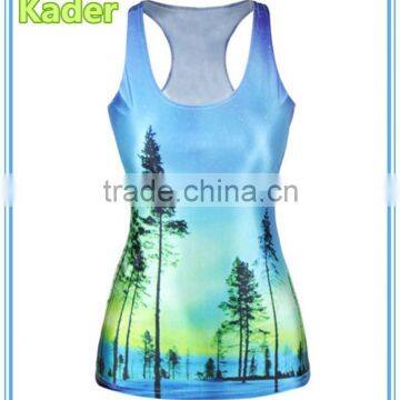 Women Tank Top Stringer Tank Top Sublimation Printing photo-3