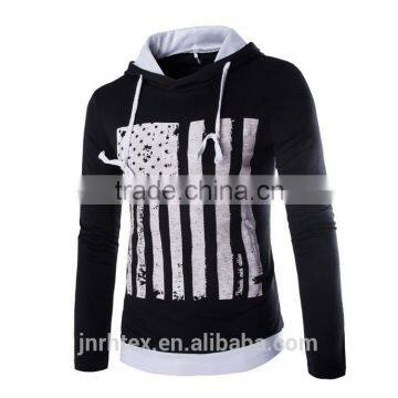Mens Custom Cotton Blend Long Sleeve Print Jacket Sweatshirt Hoodies photo-5