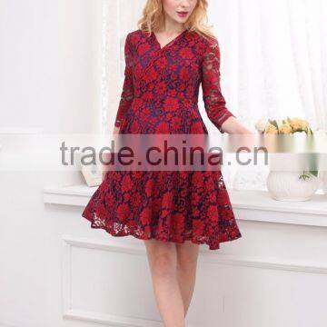 Wholesale Maternity Clothes 3/4 Sleeve Knee Lenght Casual Pregnant Women Dresses photo-5
