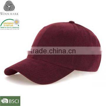 Custom 6-panel baseball wool cap men