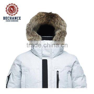 Mens Outdoor Down Jacket With Fur From Garment Factory photo-2