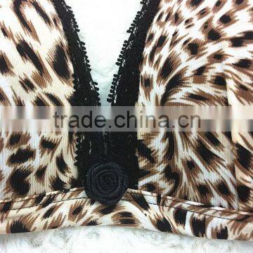 Leopard Grain Fashion Spandex Bra Sexy Bra Underwear Custom Bra Manufacture photo-3