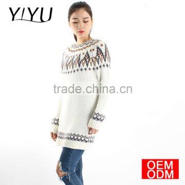 2017 women casual Bead geometric knit christmas sweater dress