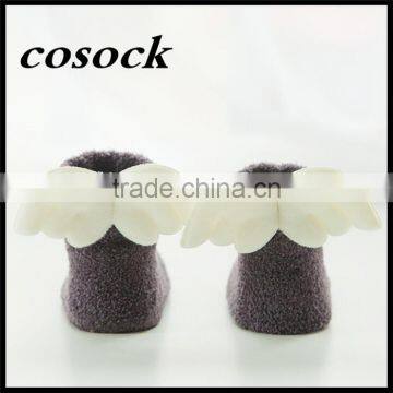 Rainbow Color Baby Clothes Little Angel Fuzzy Non-slip Socks for Newborn Infant photo-2