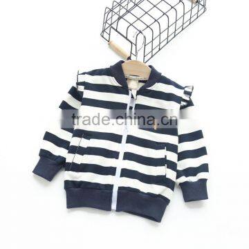 Spring Casual Style Striped Cotton Wholesale Girls Jacket photo-3