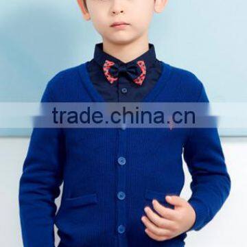 Thick Cardigan v Neck Knitting Pattern Uniform School Sweater for Boys photo-2
