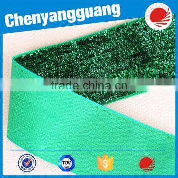 Glitter Metallic Velvet Stretch Fold Over Elastic photo-3