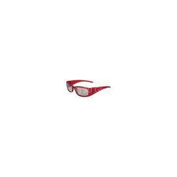 Fashionable Red Plastic Linear Polarized 3D active shutter glasses with PC frame 3D games