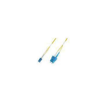 LC to SC Single-mode Duplex Fiber Optic Patch Cord, Fiber Jumper with Yellow Duplex Zip Cable