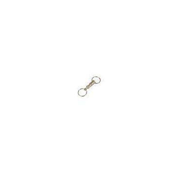 Brass Push and Pull apart double key ring, Steel Promotional Keychains 30596