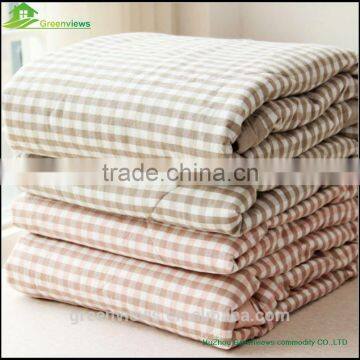 wholesale solid color thin washable lightweight down alternative balnket cotton blanket throws